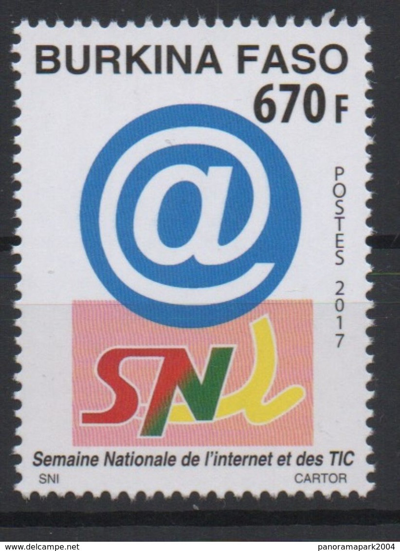 Burkina Faso 2017 Mi. ? SNI Semaine Nationale De L'Internet Et Des TIC 1 Val. ** - Burkina Faso (1984-...)