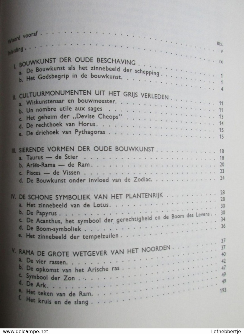 Inleiding tot de kennis van symbolische vormen en van de mystiek der bouwkunst - door Jan De Boer - 1981