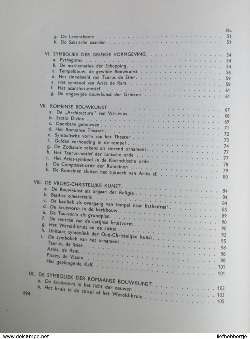 Inleiding tot de kennis van symbolische vormen en van de mystiek der bouwkunst - door Jan De Boer - 1981