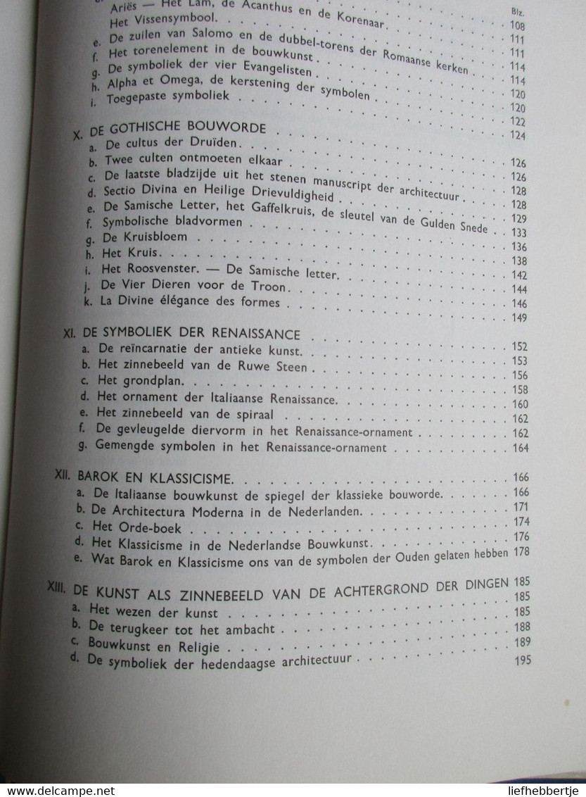 Inleiding tot de kennis van symbolische vormen en van de mystiek der bouwkunst - door Jan De Boer - 1981