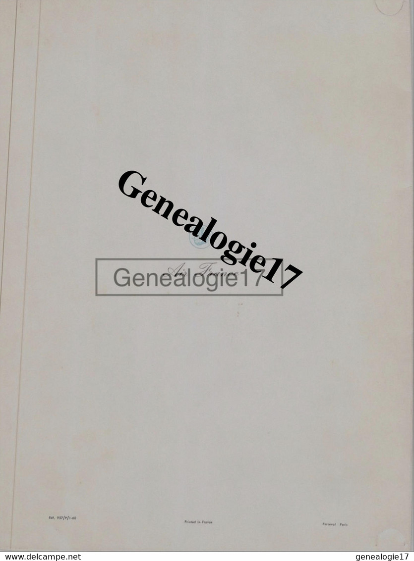 99 02023 DIVERS AVIATION  AIR FRANCE Menu LES CHATEAUX DE FRANCE PVERSAILLES Caravelle LIGNE PARIS ROME - Menú