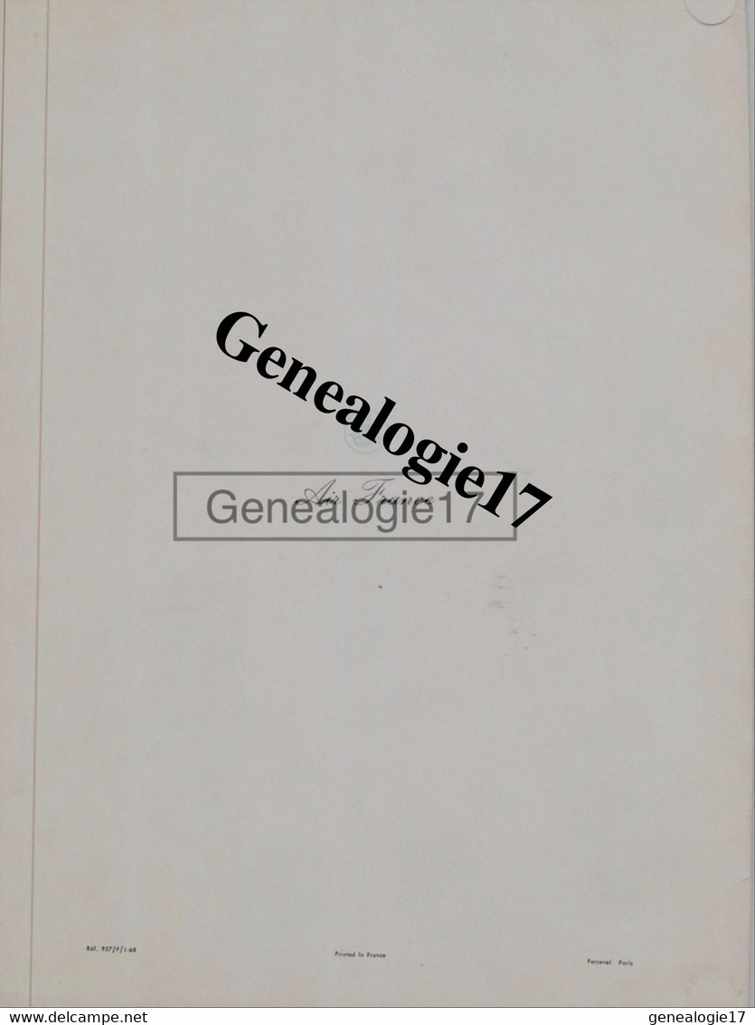 99 0202 DIVERS AVIATION  AIR FRANCE Menu LES CHATEAUX DE FRANCE PAU Caravelle LIGNE PARIS ROME - Menu Kaarten