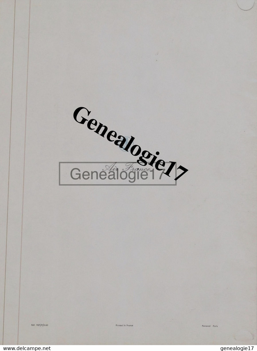 99 0201 DIVERS AVIATION  AIR FRANCE Menu LES CHATEAUX DE FRANCE Caravelle LIGNE PARIS LE CAIRE - Menú