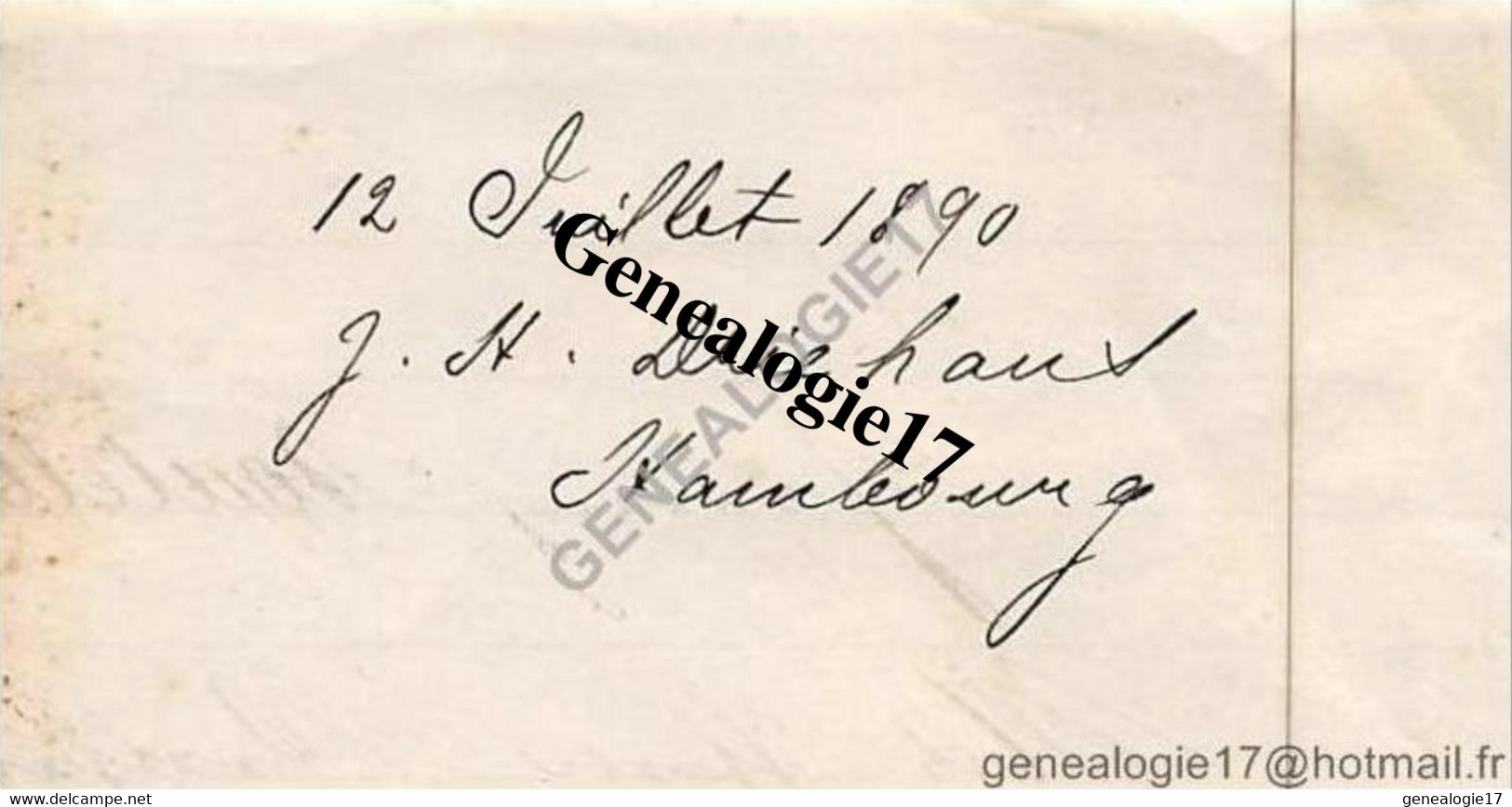 96 1049 ALLEMAGNE DEUTSCHLAND HAMBURG HAMBOURG Lettre Mr DRIEHANS J.H - 1800 – 1899