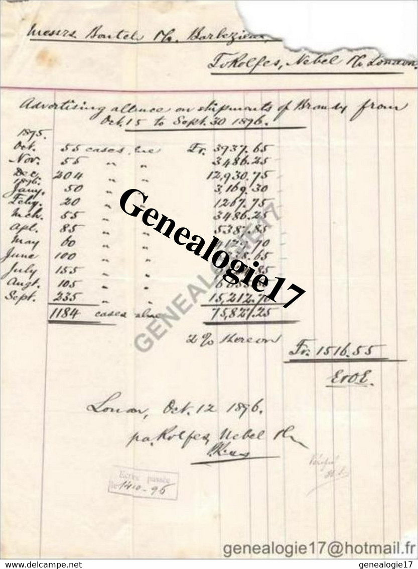 96 0933 ANGLETERRE ENGLAND LONDRES LONDON 1896 0South Africa ROLFES  NEBEL Co KIMBERLEY JOHANNESBURG PORT ELISABETH DURB - United Kingdom