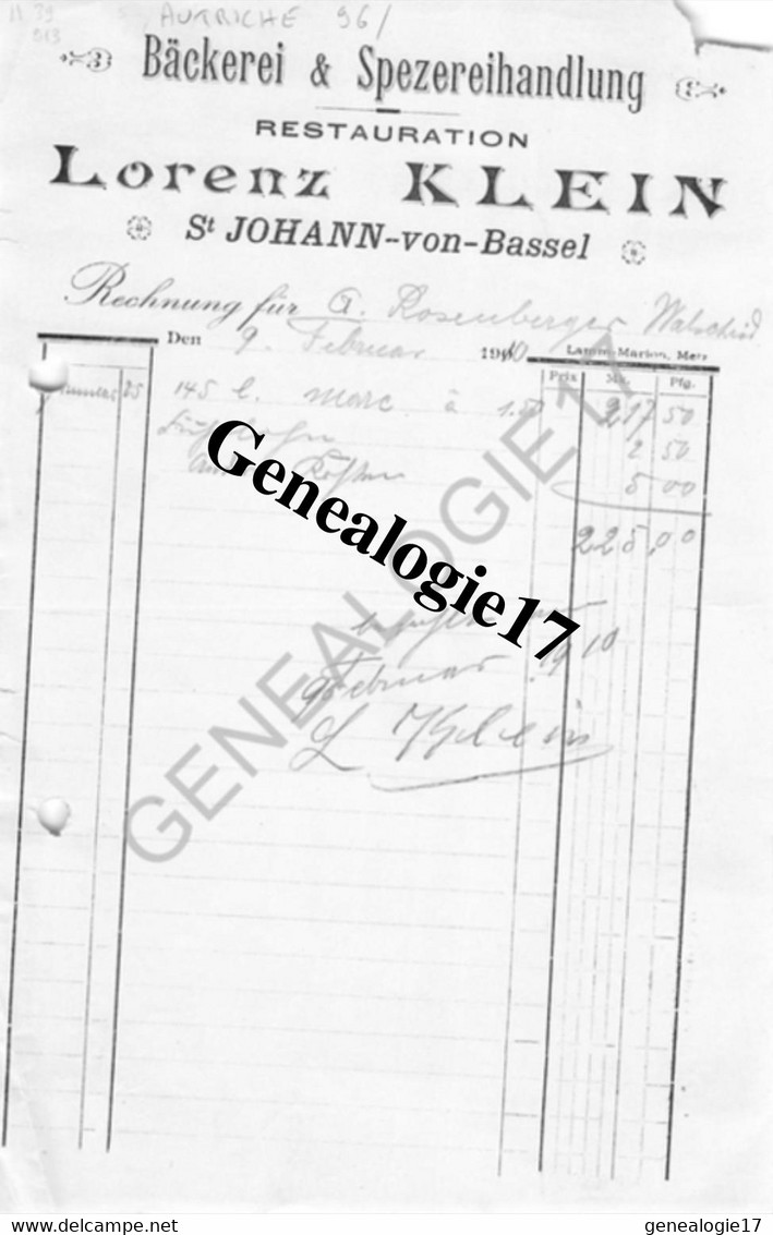 96 0668 AUTRICHE SAINT JOHANN VON BASSEL 1910 Restauration LORENZ KLEIN - Austria