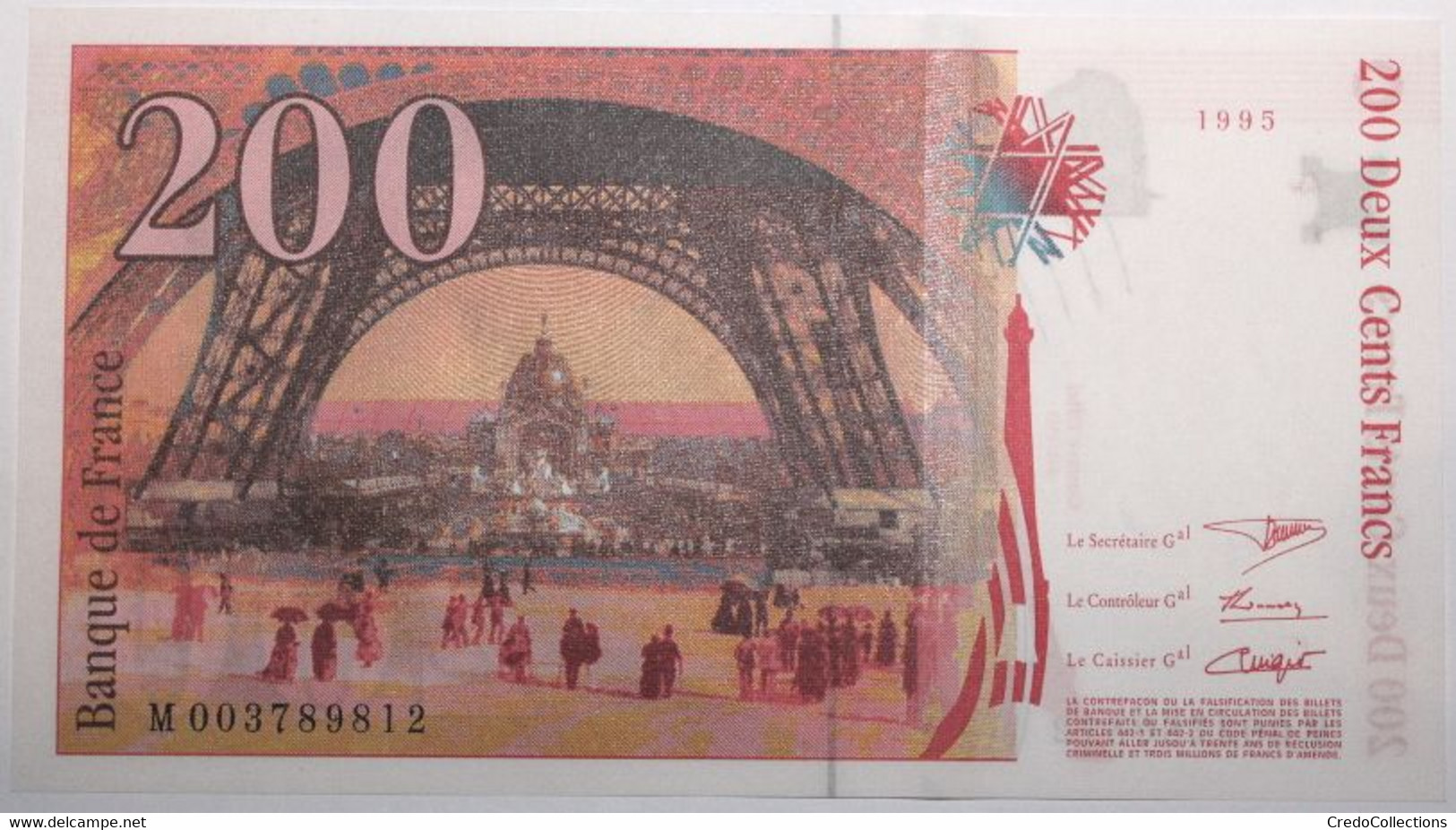 France - 200 Francs - 1995 - PICK 159a.1 / Fay. F75.1 - NEUF - 200 F 1995-1999 ''Eiffel''