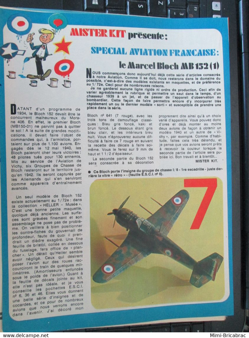 SPI920 Page De SPIROU Années 70 / MISTER KIT Présente MB 152 HELLER 1/72e - Avions