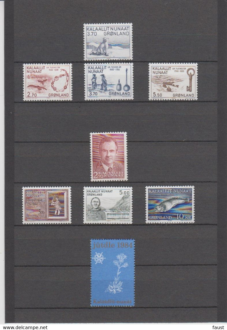 1984 ** GREENLAND (Sans Charn,MNH, Postfris) YEAR PACK  Yv. 135/42 Mi. 147/54 (8v.) Inc. CHRISTMAS STAMP - Full Years