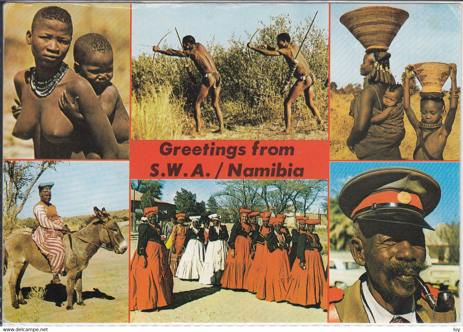 NAMIBIA, S.W.A.  Bushman, Ovambo, Herero; Multi View  Nice Stamp - Namibia