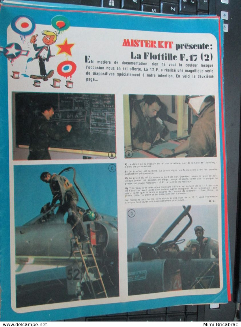 SPI920 Page De SPIROU Années 70 / MISTER KIT Présente LA FLOTILLE F.17 - Avions