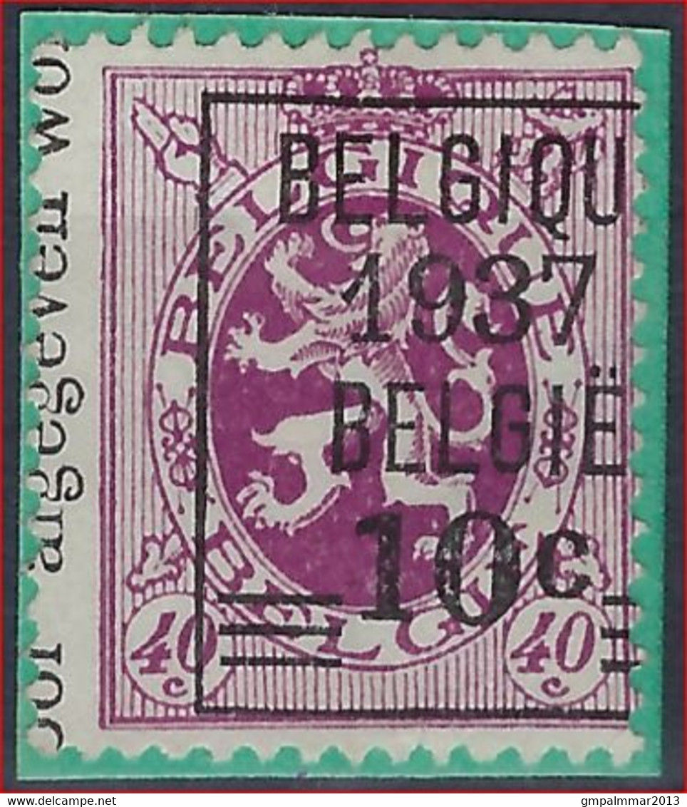 ONBEKEND / INCONNU Nr.  455  BELGIQUE 1937 BELGIE 10 C " KANTDRUK "  ;  Staat Zie Scan ! Inzet Aan 65 € ! - Sobreimpresos 1929-37 (Leon Heraldico)