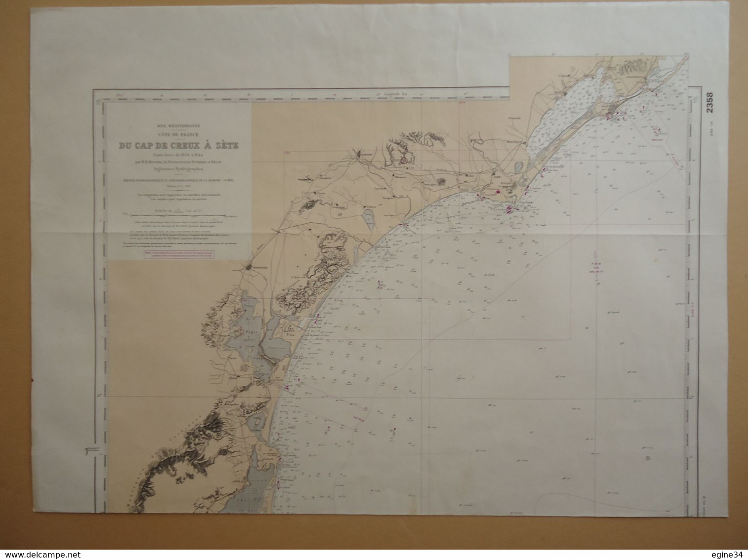 3 Cartes Marines - Mer Méditerranée - Côte De France Et D'Italie - N. 2358, N. 2474, N. 6951- - Zeekaarten