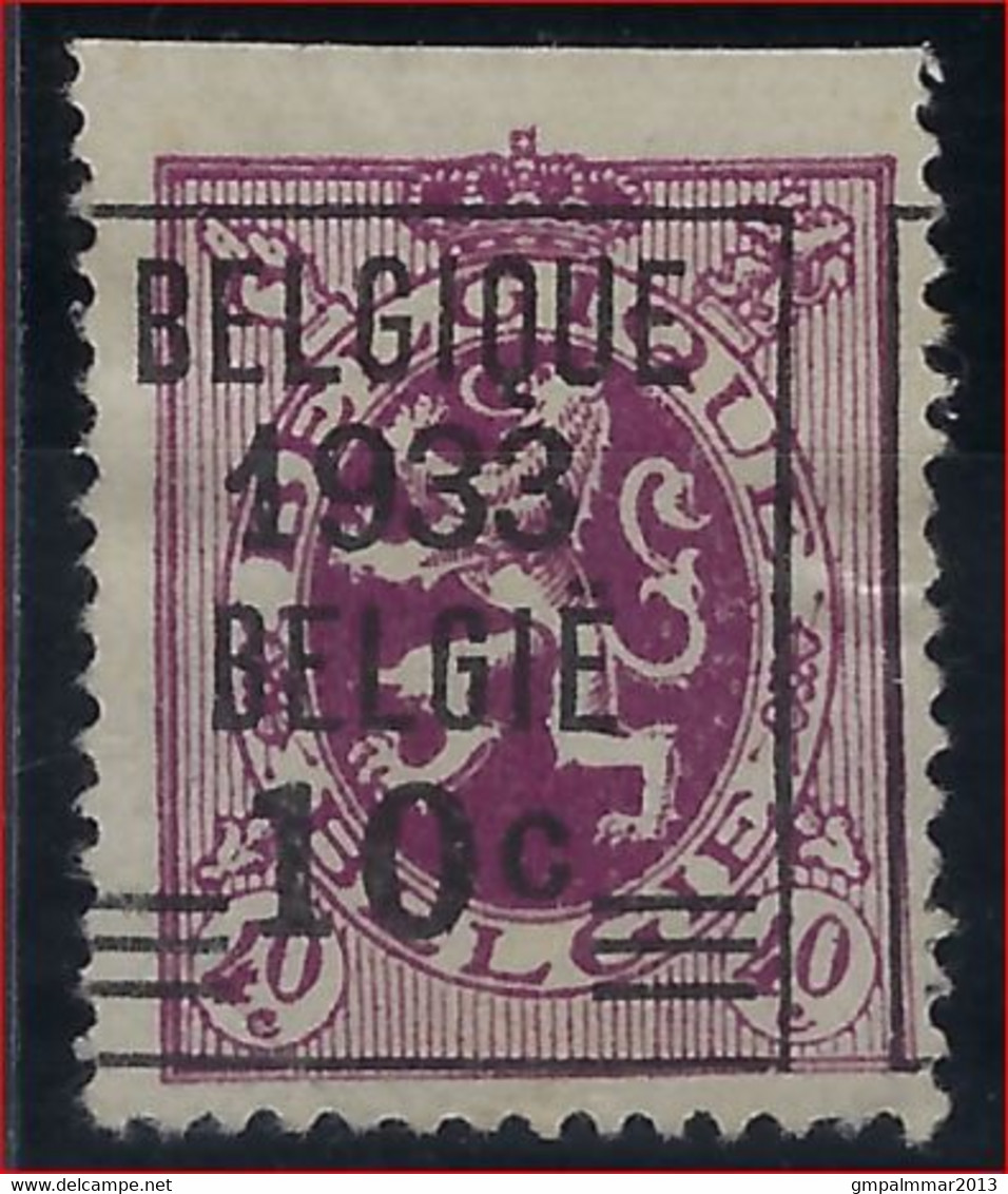 ONBEKEND / INCONNU CURIOSITEIT " Boven ONGETAND " Nr.  375A  BELGIQUE 1933 BELGIE 10 C ; Staat Zie Scan ! Inzet 65 € ! - Typos 1929-37 (Heraldischer Löwe)