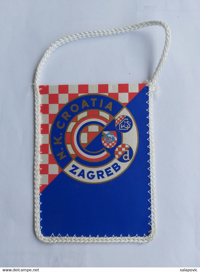 NK CROATIA DINAMO HASK I. GRADJANSKI ZAGREB, CROATIA FOOTBALL CLUB  SOCCER / FUTBOL / CALCIO OLD PENNANT, SPORTS FLAG - Bekleidung, Souvenirs Und Sonstige