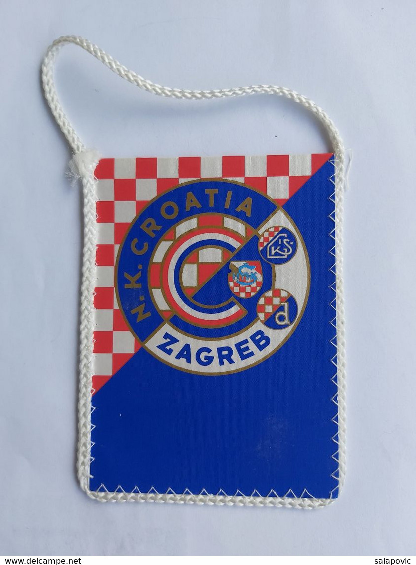 NK CROATIA DINAMO HASK I. GRADJANSKI ZAGREB, CROATIA FOOTBALL CLUB  SOCCER / FUTBOL / CALCIO OLD PENNANT, SPORTS FLAG - Habillement, Souvenirs & Autres