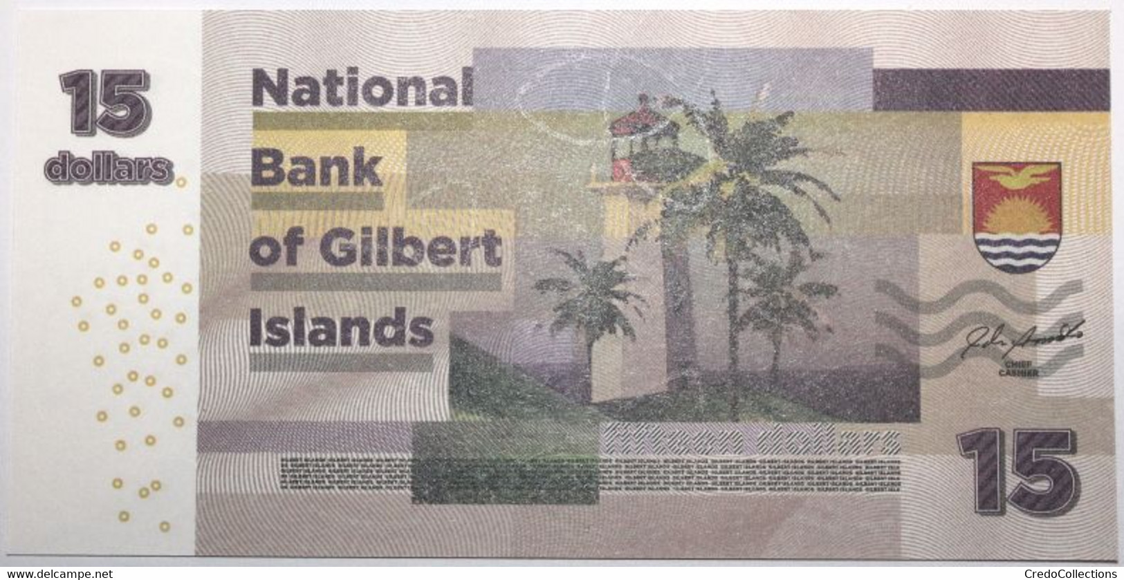 Iles Gilbert - 15 Dollars - 2015 - PICK GI-3 - NEUF - Fiktive & Specimen