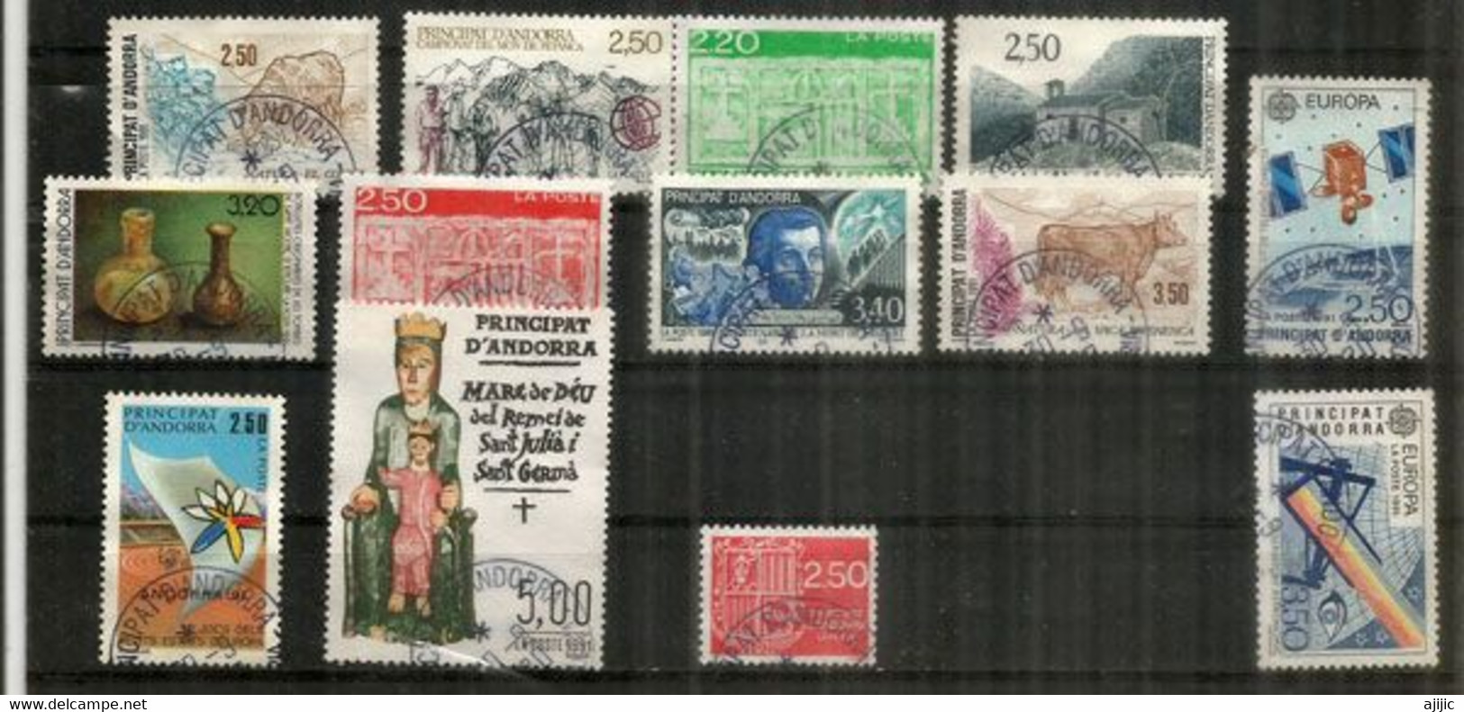 Année Complète ANDORRE 1991. 13 T-p Oblitérés Première Qualité - Used Stamps