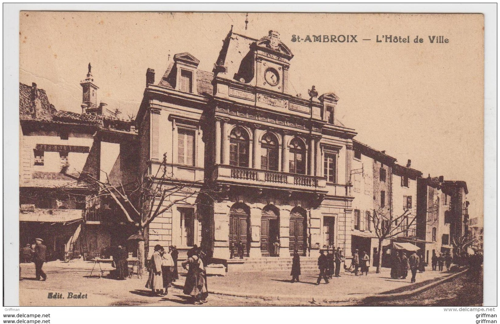 SAINT AMBROIX L'HOTEL DE VILLE 1931 TBE - Saint-Ambroix