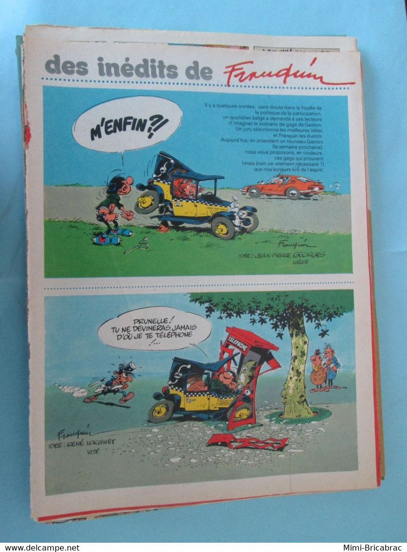 SPI920 : PAGE REVUE SPIROU ANNEES 70 : GASTON LAGAFFE - DES INEDITS DE FRANQUIN - Gaston