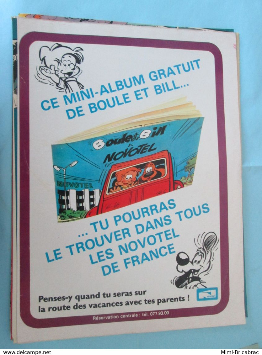 SPI920 : PAGE REVUE SPIROU ANNEES 70 : BOULE ET BILL - SORTIE ALBUM PUBLICITAIRE NOVOTEL - Boule Et Bill