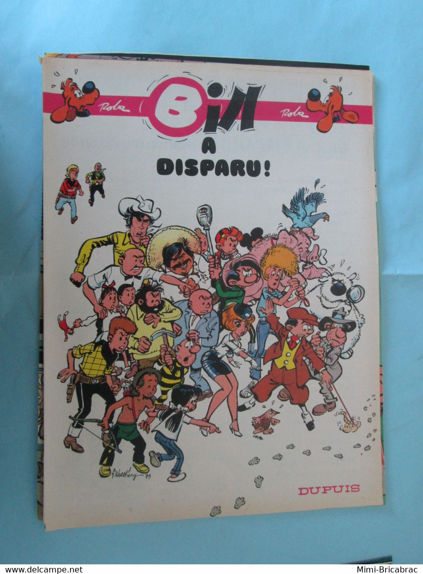 SPI920 : PAGE REVUE SPIROU ANNEES 70 : BOULE ET BILL - PAGE HOMMAGE 20 ANS BILL A DISPARU - Boule Et Bill