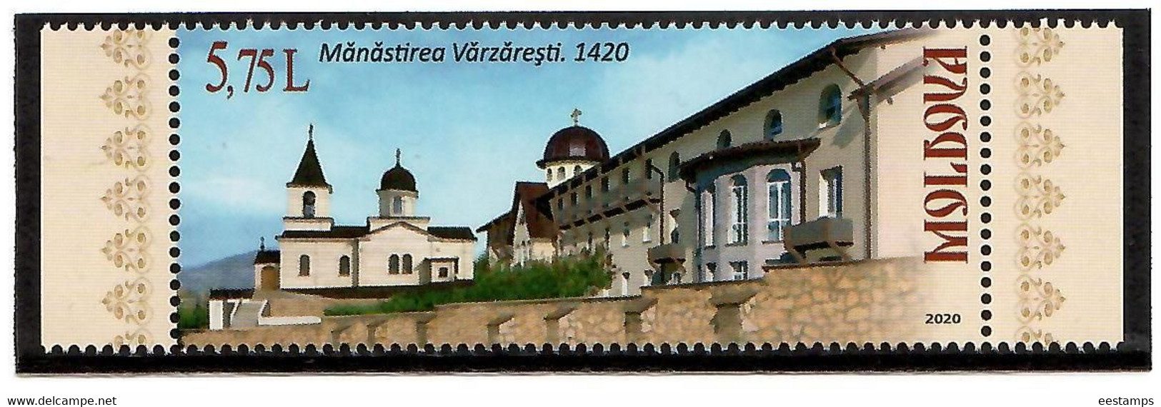 Moldova 2020 .  Varzareshti Monastery – 600 Years .1v:5.75 - Moldavia