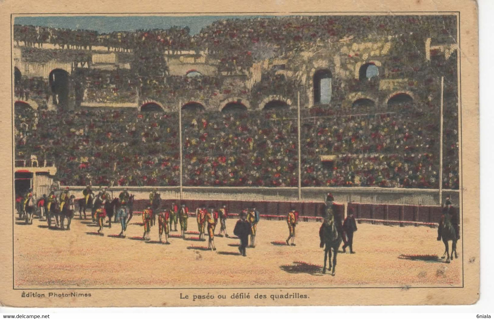 3838 Carte Postale CORRIDA Le Paséo Ou Défilé Des Quadrilles        édition Photo Nîmes  Taureau - Corrida