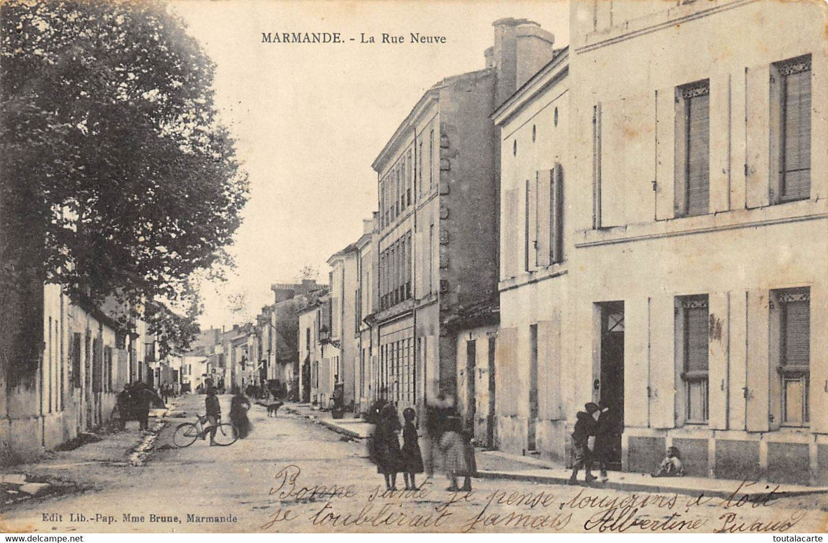 CPA  47 MARMANDE LA RUE NEUVE - Marmande