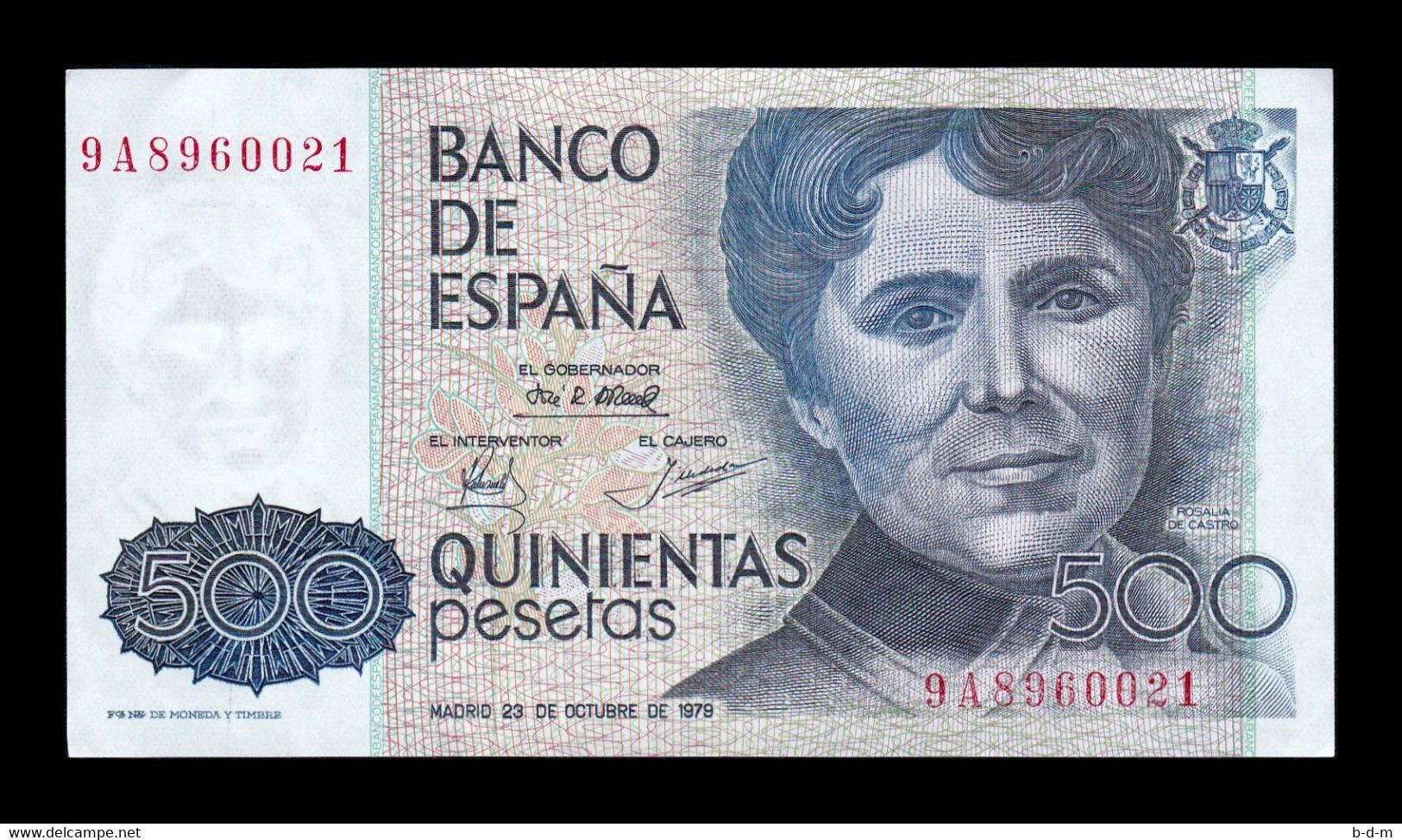 España Spain 500 Pesetas 1979 Pick 157r Serie 9A Replacement SC- AUNC - [ 4] 1975-… : Juan Carlos I