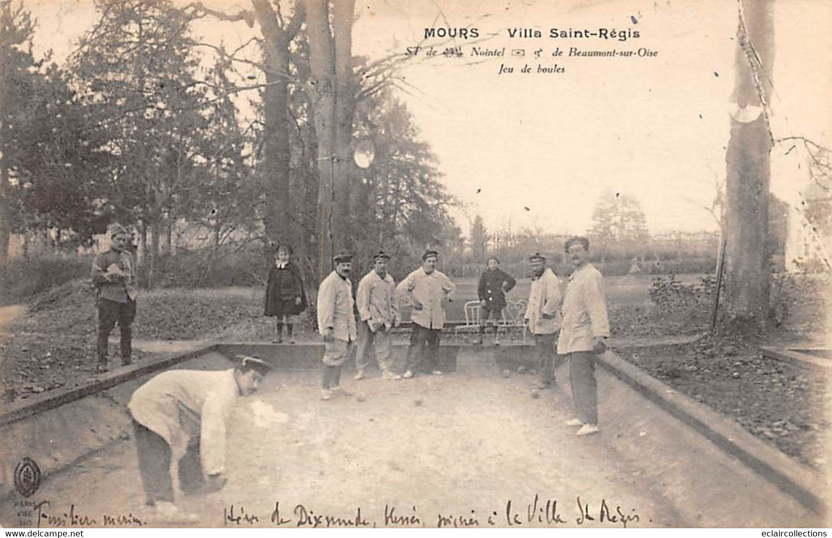 Thème Sport: Pétanque-Jeu De Boules.  Mours  95  . Jeu De Boules . Villa Saint Régis               ( Voir Scan) - Petanque