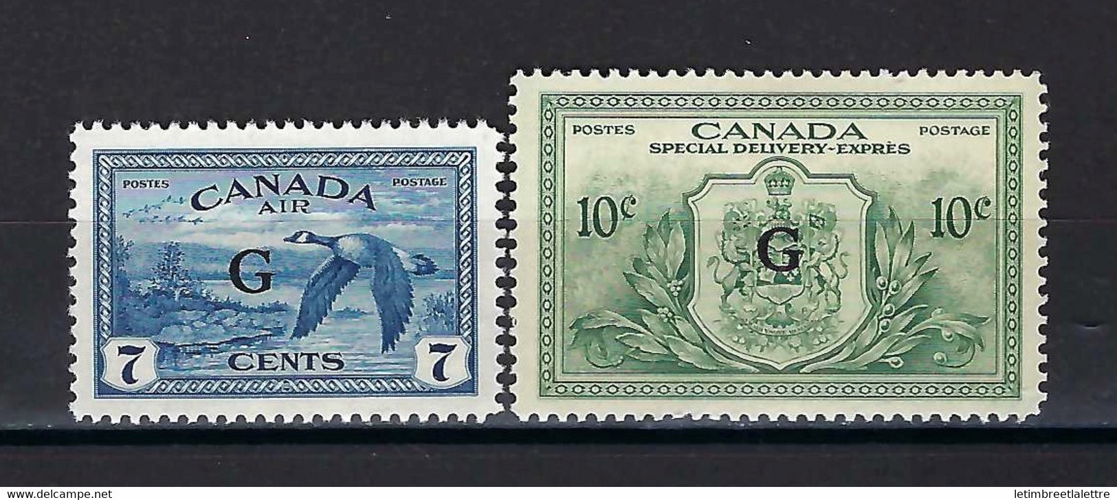 ⭐ Canada - Service - YT N° 28 Et 29 * - Neuf Avec Charnière - 1950 / 1952 ⭐ - Sobrecargados