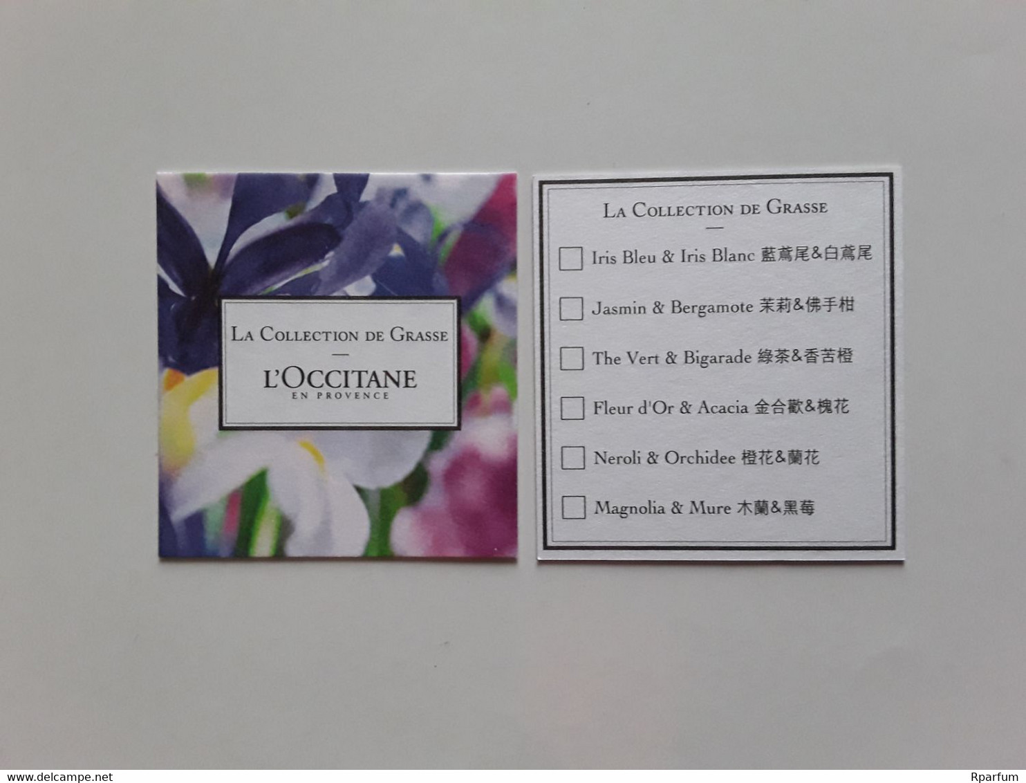 L'OCCITANE "    "  Carte Parfumée Chinoise    **  Photo R/V - Modernes (à Partir De 1961)