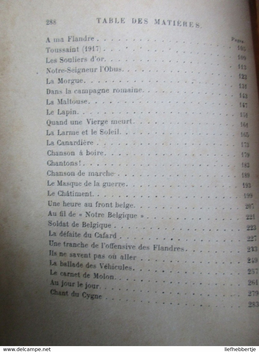 Nous... Sur L'Yser - Ecrivains-soldats Du Front Belge - 1919 - Eerste Wereldoorlog Gedichten - Guerre 1914-18