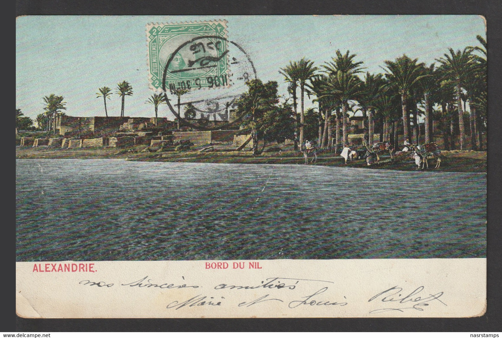 Egypt - Rare - Vintage Post Card - Edge Of The Nile - 1866-1914 Khedivaat Egypte