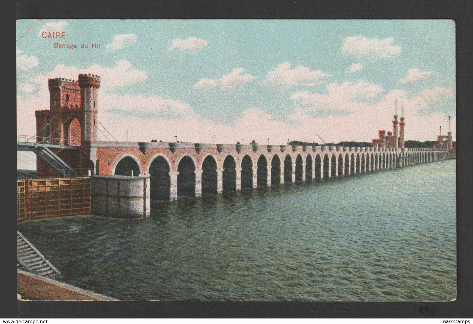 Egypt - Rare - Vintage Post Card - Nile Dam - 1866-1914 Khedivato Di Egitto