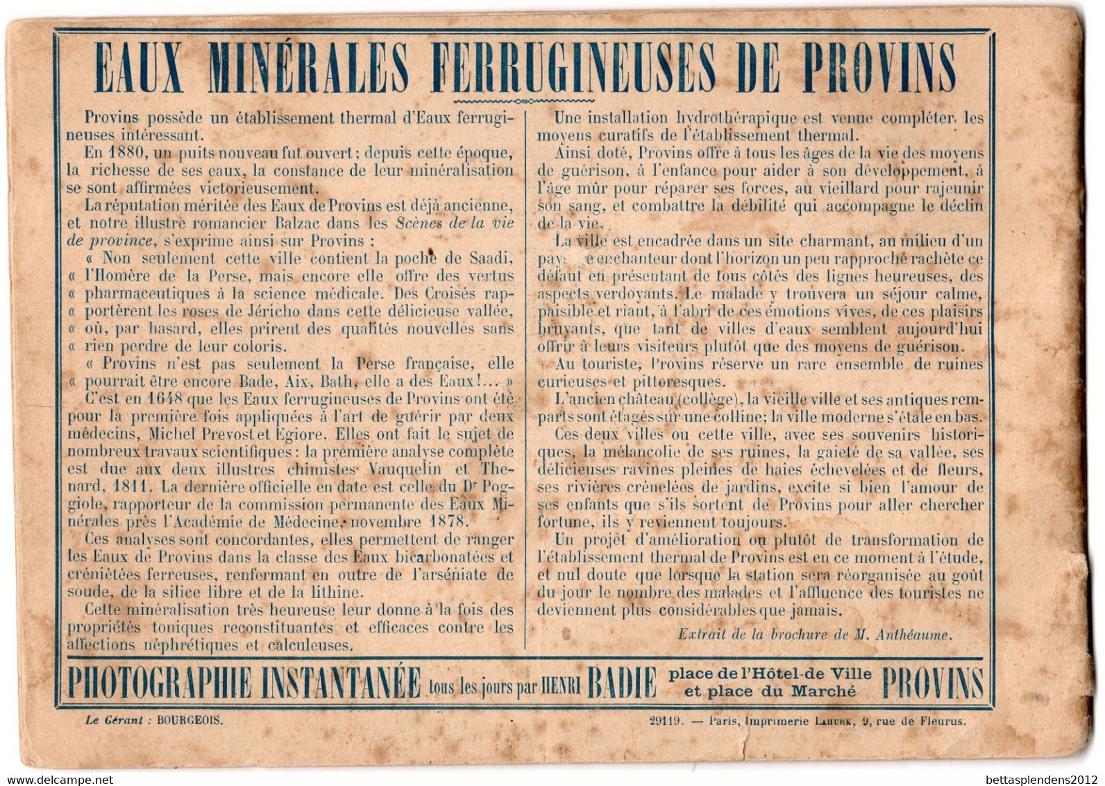 PROVINS - Arrond. Provins - FRANCE ALBUM  N° 16 - Année 1894 - Complet