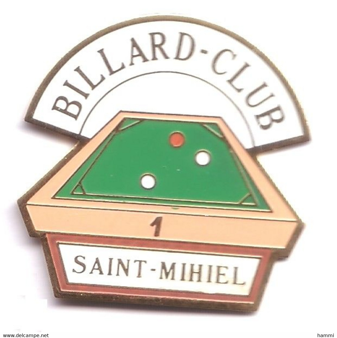 C38 Pin's Billard Club Saint Mihiel Meuse Rare Gros Pin's Achat Immédiat - Billiards
