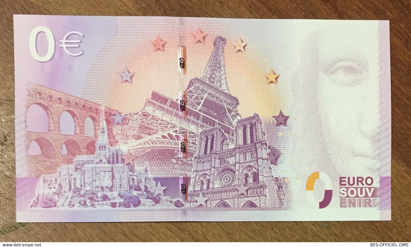 2015 BILLET 0 EURO SOUVENIR DPT 41 CHÂTEAU ROYAL DE BLOIS + TAMPON ZERO 0 EURO SCHEIN BANKNOTE PAPER MONEY - Private Proofs / Unofficial