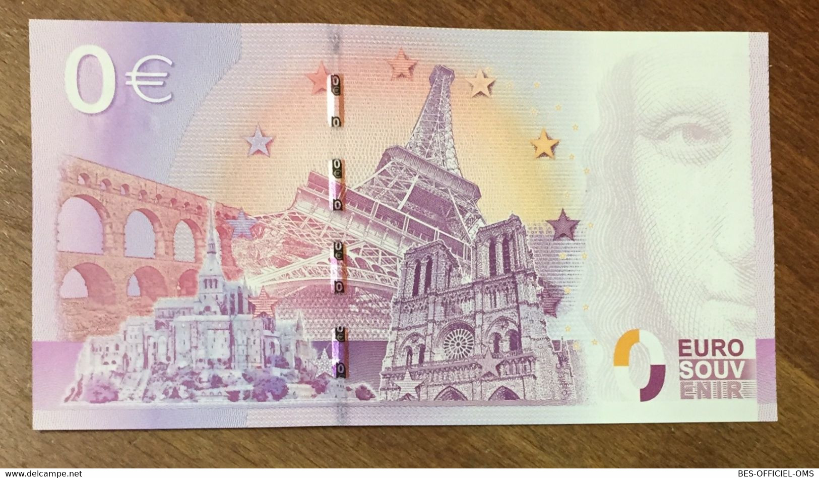 2015 BILLET 0 EURO SOUVENIR DPT 41 DOMAINE DE CHAUMONT-SUR-LOIRE + TAMPON ZERO 0 EURO SCHEIN BANKNOTE PAPER MONEY - Essais Privés / Non-officiels