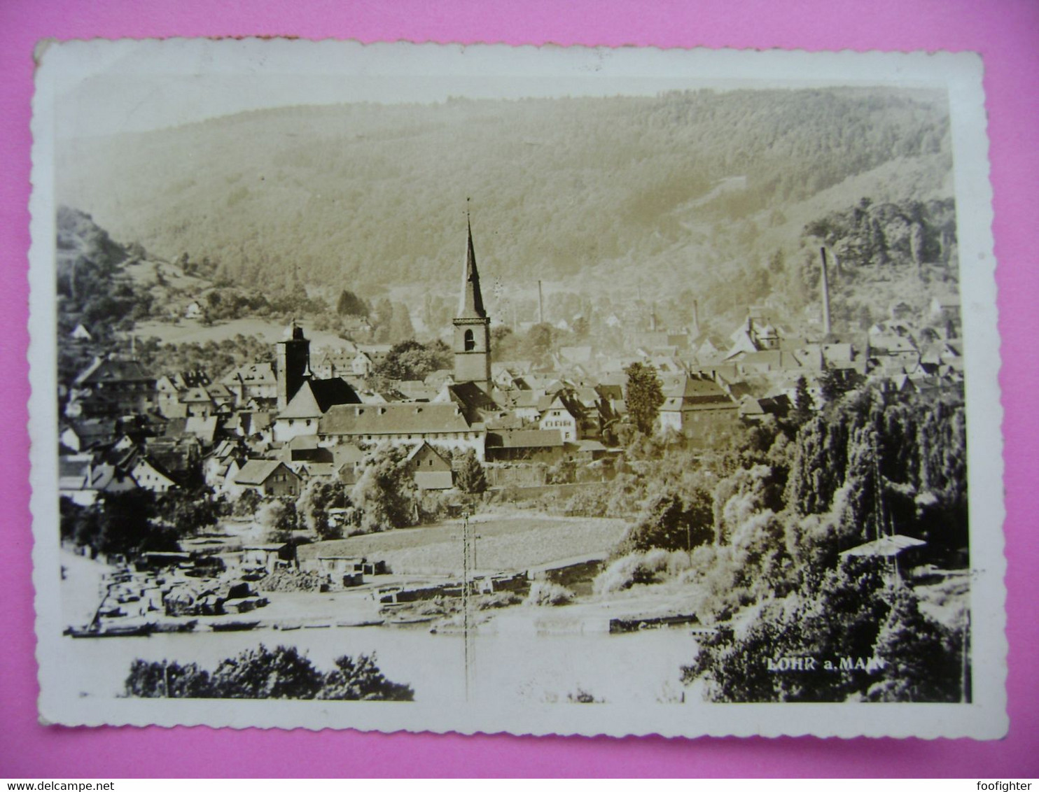 LOHR Am MAIN - Teilansicht Mit Kirche, Photo Schäfer - Posted 1956 - Lohr