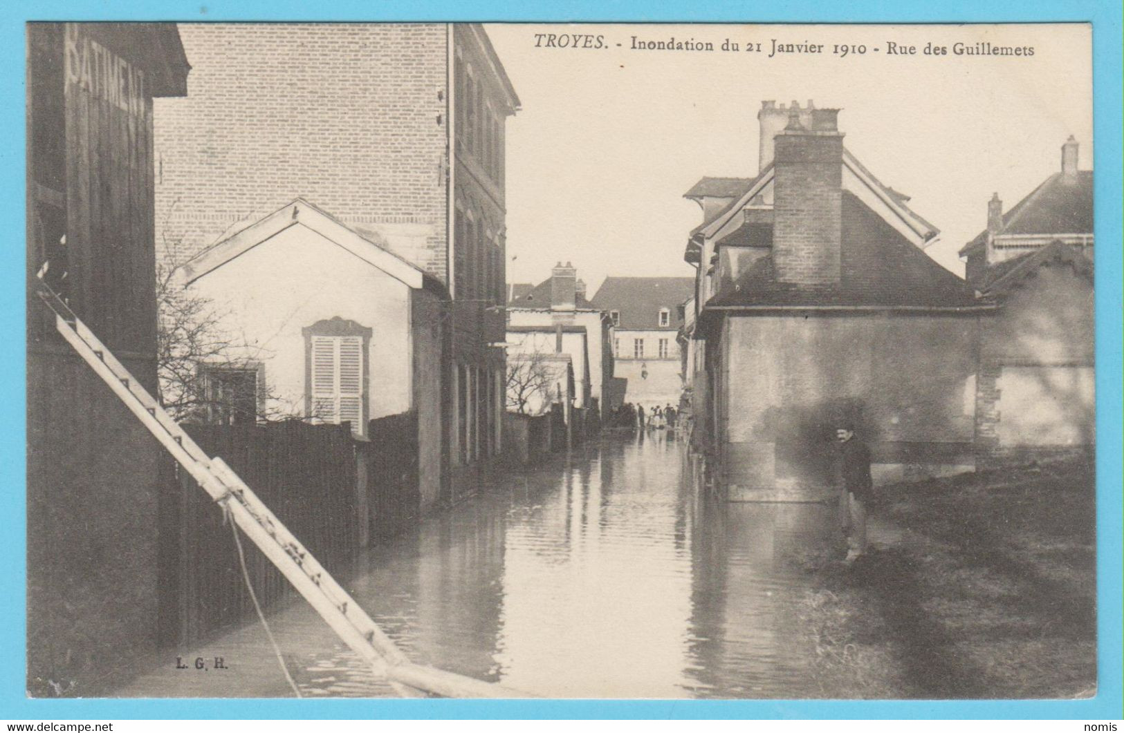 J.P.S. 12 - C.P. 57 - Inondations Du 21 Janvier 1910 - Rue Des Guillemets - Troyes