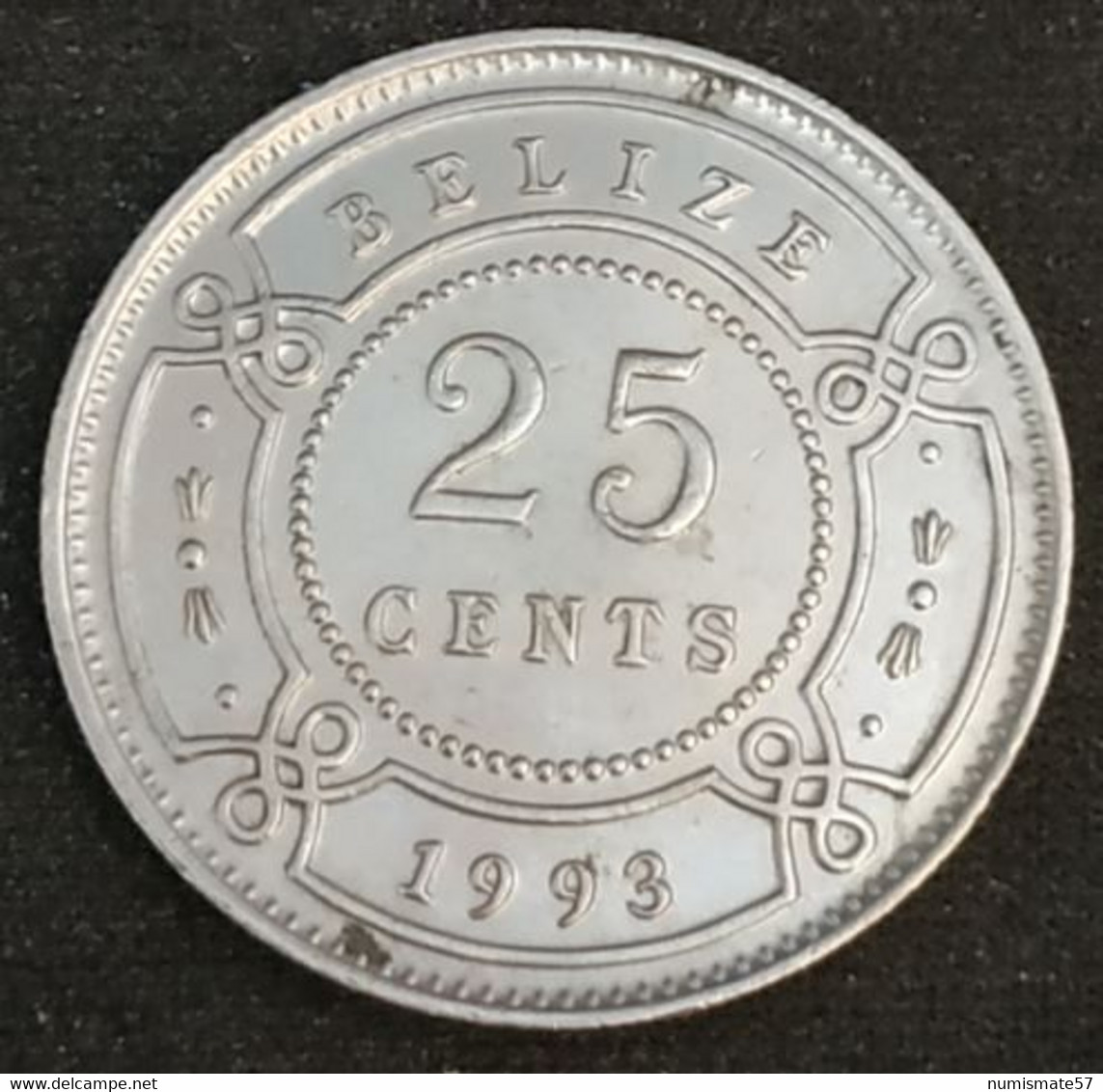 BELIZE - 25 CENTS 1993 - Elizabeth II - 1er Effigie - KM 36 - Belize