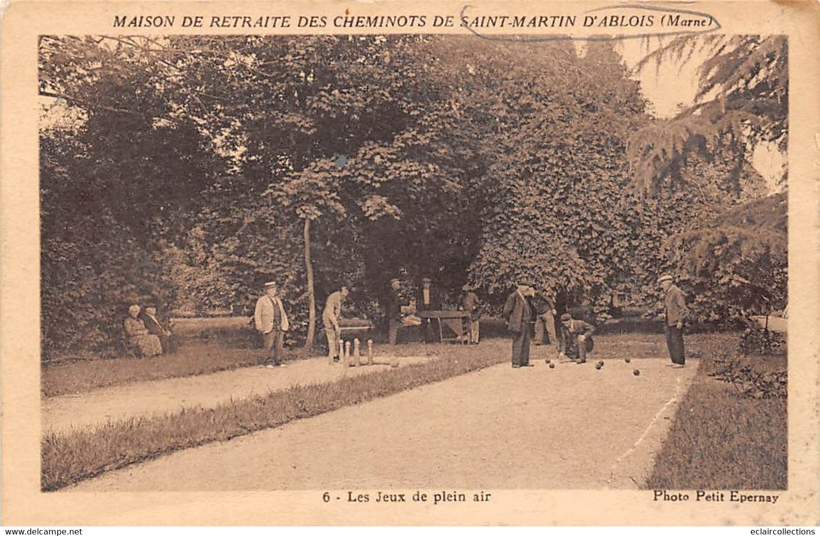 Thème Sport: Pétanque-Jeu De Boules  Saint Martin D'Ablois   51  -   Cheminots  ( Voir Scan) - Boule/Pétanque