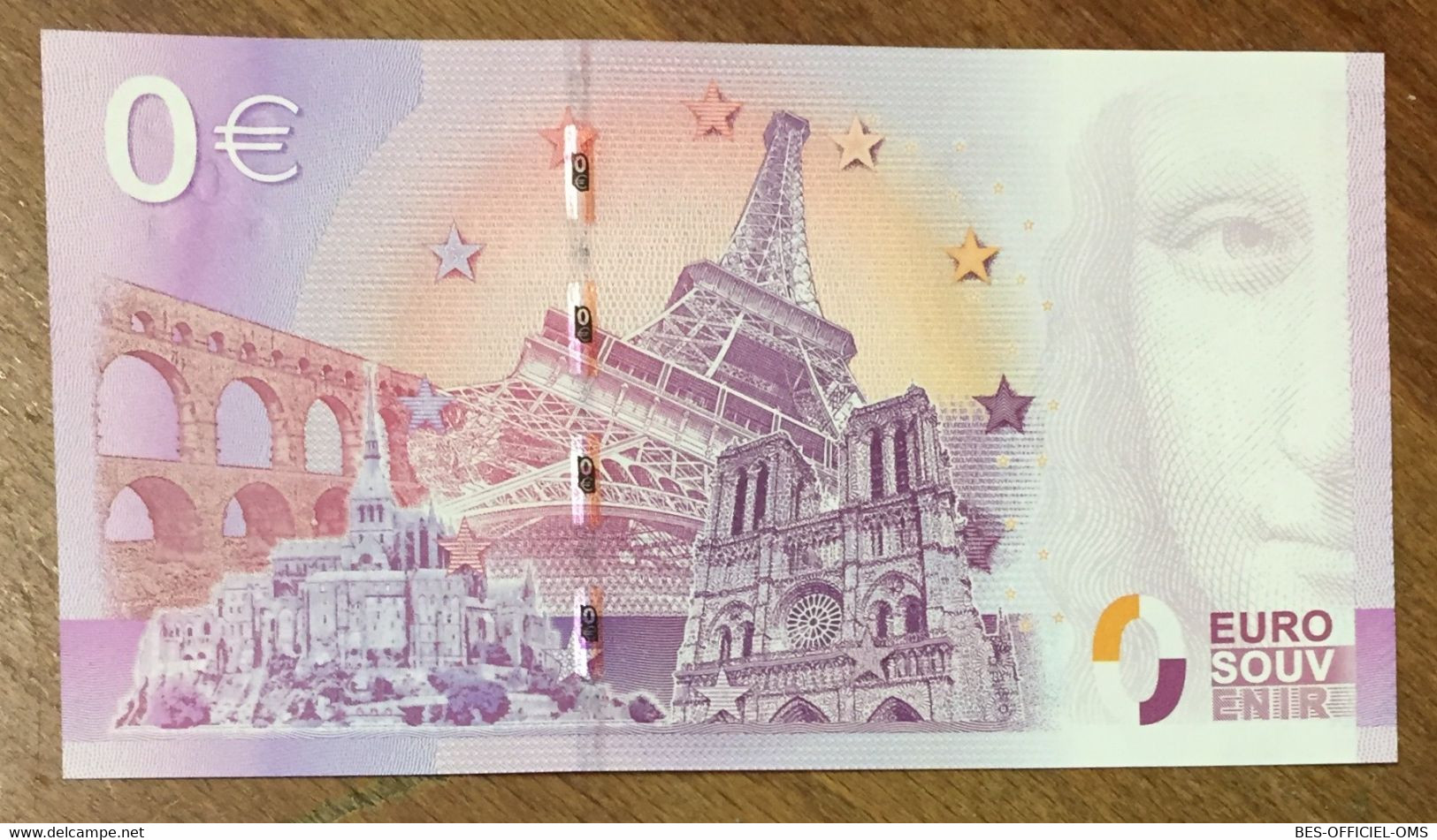 2015 BILLET 0 EURO SOUVENIR DPT 50 MÉMORIAL CHARLES DE GAULLE ZERO 0 EURO SCHEIN BANKNOTE PAPER MONEY - Essais Privés / Non-officiels