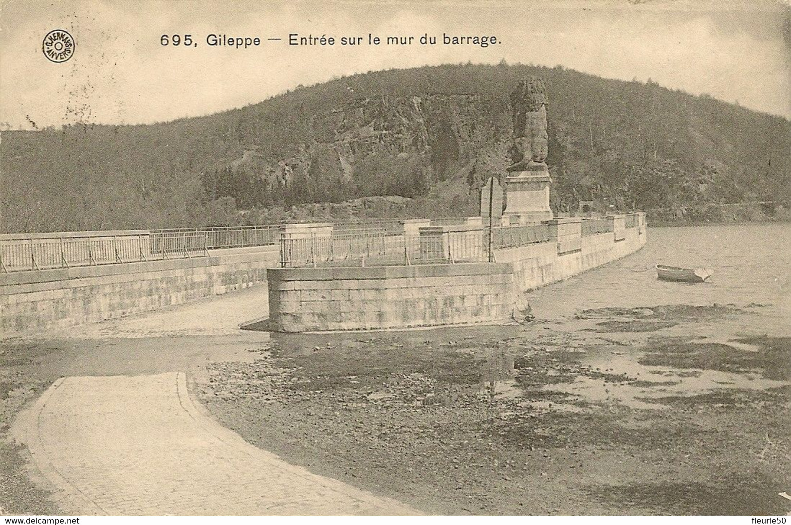 GILEPPE  Entrée Sur Le Mur Du Barrage. Oblitérations Dolhain-Limbourg . Communes De Jalhay Et Baelen. - Baelen