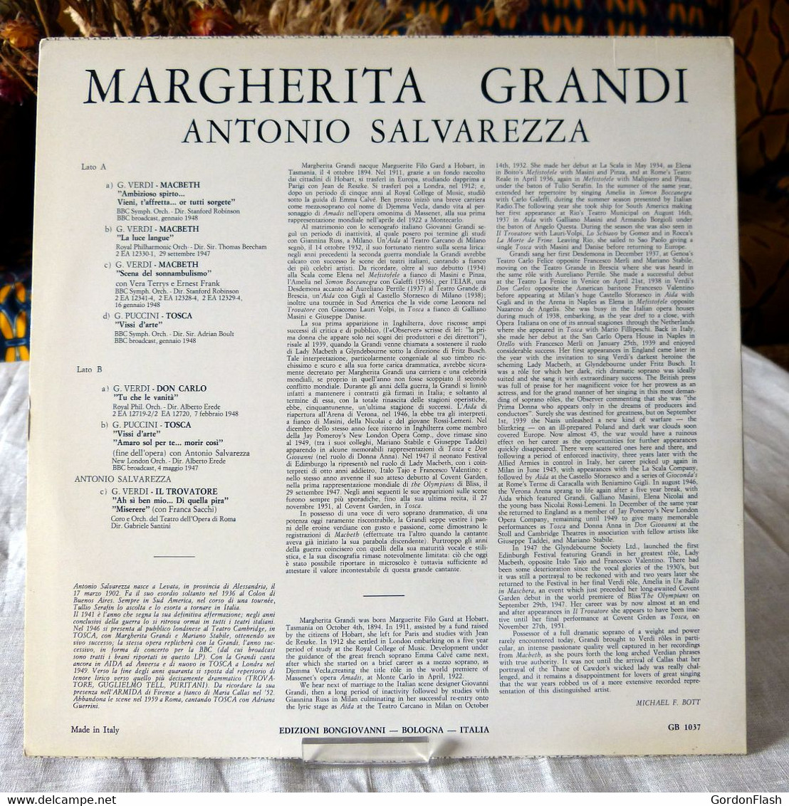 Margherita Grandi / Antonio Salvarezza : Airs De Verdi / Puccini - Opera / Operette