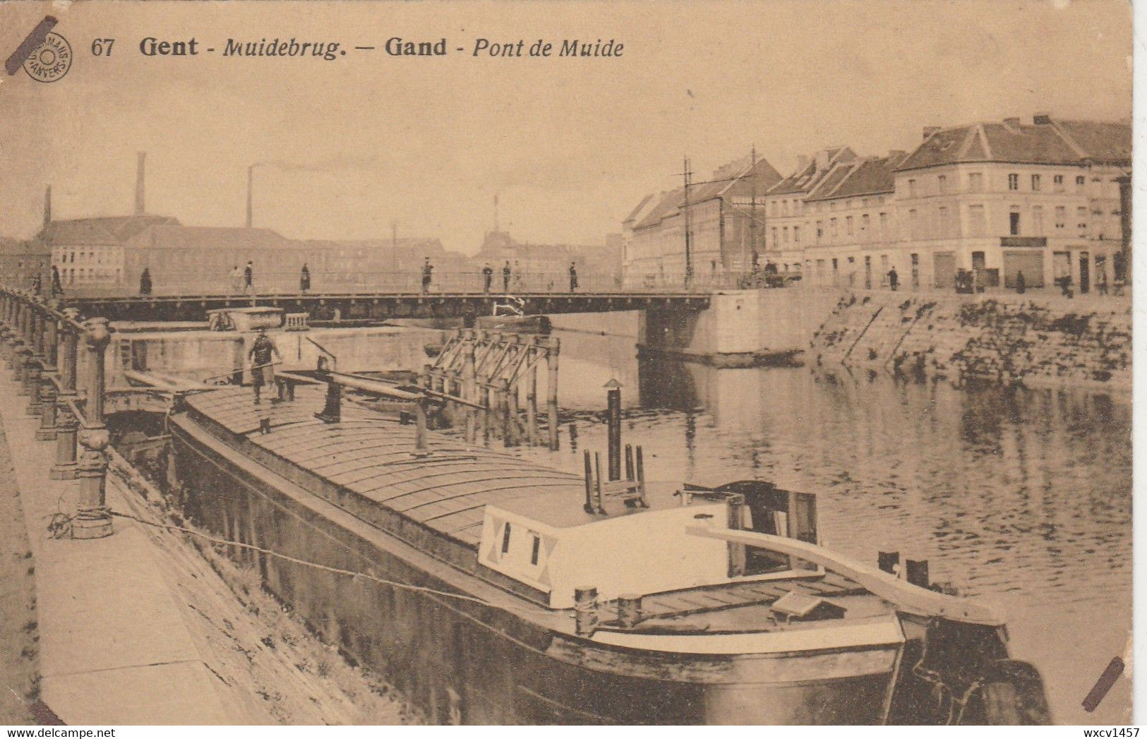 Gand , Gent , Muidebrug , Pont De Muide,( Péniche ) Hermans N°67 - Gent
