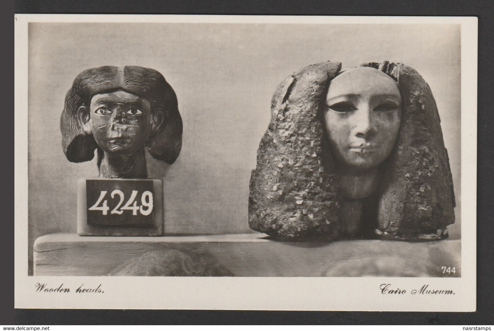 Egypt - Rare - Vintage Post Card - Woden Heads - Cairo Museum - Briefe U. Dokumente