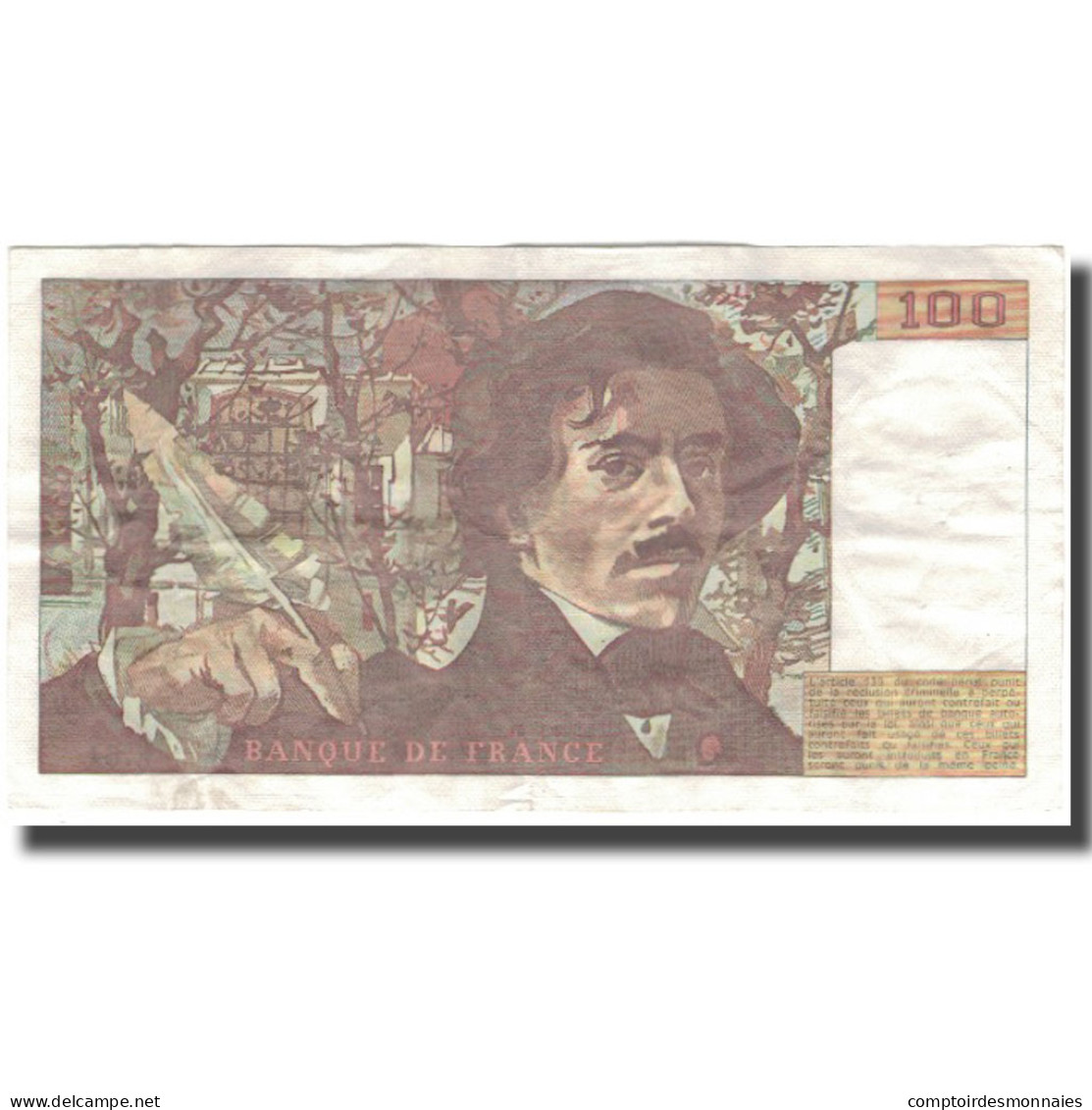 France, 100 Francs, Delacroix, 1982, TTB, Fayette:69.6, KM:154b - 100 F 1978-1995 ''Delacroix''